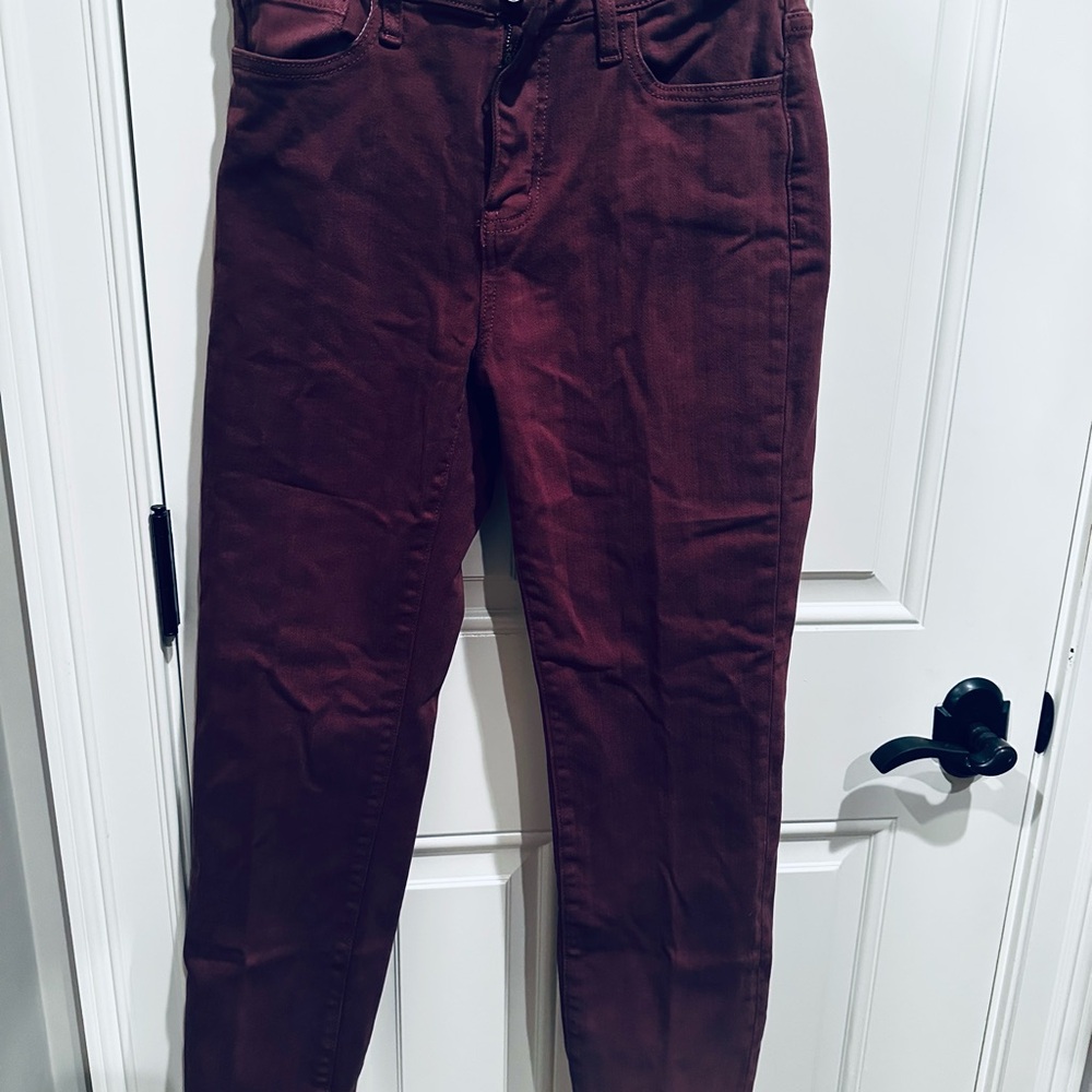 VERVET BY FLYING MONKEY 28P Women's Skinny Jeans - Burgundy